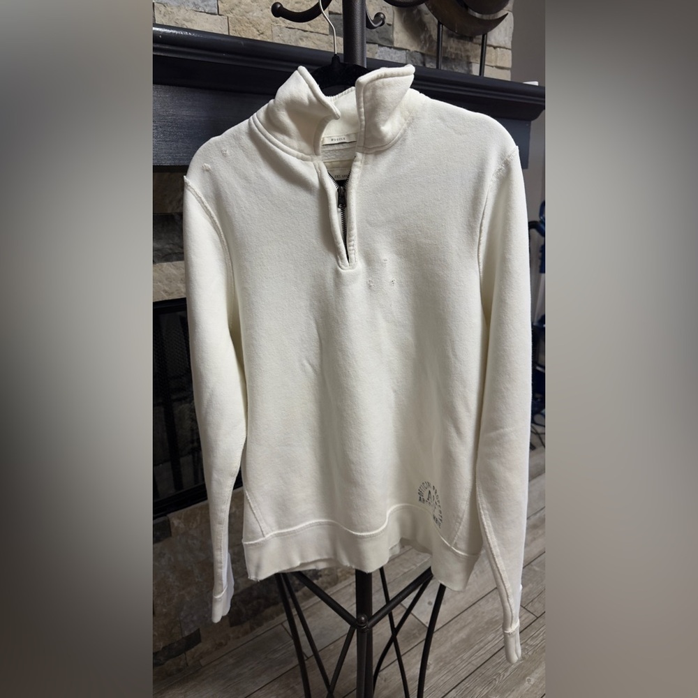Abercrombie & Fitch Cream Zip-Up Sweater